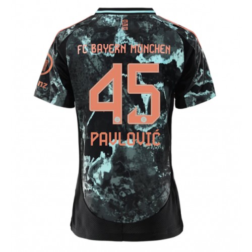 Dámy Fotbalový dres Bayern Munich Aleksandar Pavlovic #45 2024-25 Venkovní Krátký Rukáv